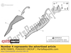 Aprilia AP8158805, Lewa pokrywa boczna, OEM: Aprilia AP8158805