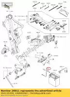 260110209, Kawasaki, draadkabel, batterij (-) kawasaki klx  s t sf w klx250 klx250s 250 , Nieuw