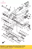 3JD221100000, Yamaha, brazo trasero comp. yamaha yz 125, Nuevo