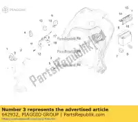 642932, Piaggio Group, wspornik wspornika prze??cznika elektromagnetycznego piaggio fly rp8m79100 zapm798g 125 150 2012 2014 2015 2016 2017 2018 2019, Nowy