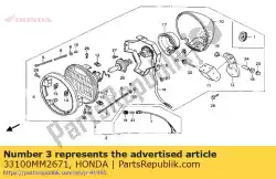 Aquí puede pedir no hay descripción disponible en este momento de Honda , con el número de pieza 33100MM2671: