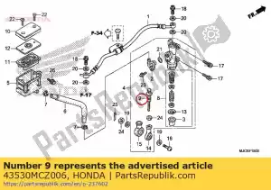 Honda 43530MCZ006 asta comp., spingere - Il fondo