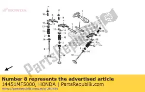Honda 14451MF5000 eixo, ex. braço de balanço - Lado inferior