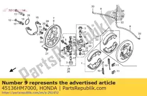 Honda 45136HM7000 tube ass, fr brk - Onderkant