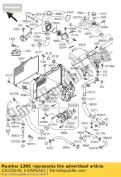 Ici, vous pouvez commander le à boulon auprès de Kawasaki , avec le numéro de pièce 130Z0640: