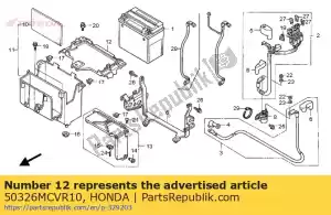 Honda 50326MCVR10 pokrywa, pojemnik na baterie - Dół