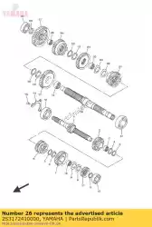 Aquí puede pedir engranaje, 4ta rueda de Yamaha , con el número de pieza 2S3172410000: