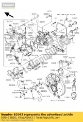 pen, gasklephuis vn1500-j1 van Kawasaki, met onderdeel nummer 920431600, bestel je hier online: