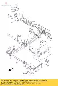 suzuki 2538138400 plate,gear shif - Bottom side