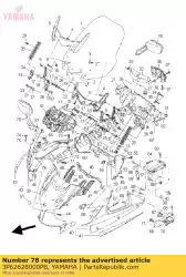 Ici, vous pouvez commander le rétroviseur assy (gauche) auprès de Yamaha , avec le numéro de pièce 3P62628000PB: