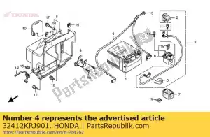 Honda 32412KRJ901 cable,earth - Bottom side