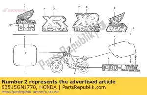 Honda 83515GN1770 foglio, r.side cove - Il fondo