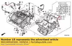 Aqui você pode pedir o parafuso, flange, 6x35 em Honda , com o número da peça 90034MGE000: