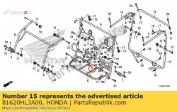 Ici, vous pouvez commander le caoutchouc, montage sur lit auprès de Honda , avec le numéro de pièce 81620HL3A00: