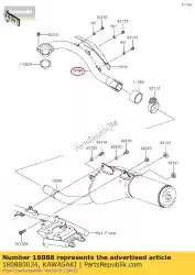 Here you can order the pipe-exhaust klx250-h5 from Kawasaki, with part number 180880034: