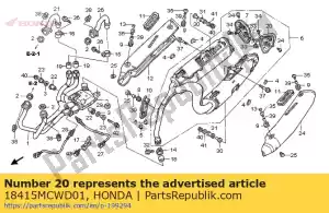 Honda 18415MCWD01 czapka, l. ogon - Dół