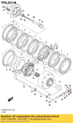 Here you can order the arm,clutch rele from Suzuki, with part number 2327148G00: