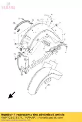 Aquí puede pedir guardabarros trasero comp. De Yamaha , con el número de pieza 4WMY2161817X: