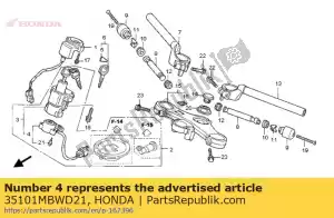 Honda 35101MBWD21 base comp., contact - Bottom side