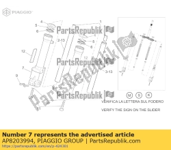 Aprilia AP8203994, Rh sleeve, OEM: Aprilia AP8203994