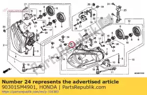 Honda 90301SM4901 nut, spring, 6mm - Bottom side