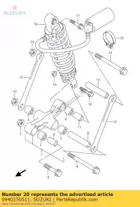 suzuki 0940250511 serrer - La partie au fond