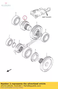 suzuki 2415110G20 albero, folle - Il fondo