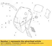 65711800DI, Piaggio Group, piastra posteriore verniciata per gambe     , Nuovo