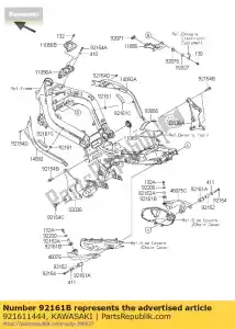 Kawasaki 921611444 amortyzator, 14x26x12 - Dół