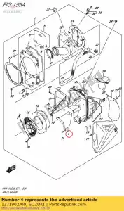 suzuki 1371902J00 plaat, warmte guar - Onderkant