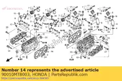 Here you can order the bolt, flange, 9x91 from Honda, with part number 90010MT8003: