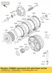 Qui puoi ordinare piastra di attrito zr1000daf da Kawasaki , con numero parte 130880052: