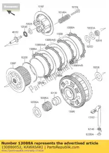 kawasaki 130880052 piastra di attrito zr1000daf - Il fondo