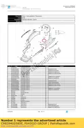 Tutaj możesz zamówić panel tylny lewy od Piaggio Group , z numerem części CM02940100DE: