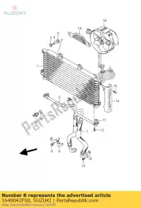 suzuki 1649042F00 fascetta, tubo flessibile dell'olio - Il fondo