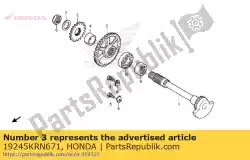 Aqui você pode pedir o engrenagem, acionamento da bomba de água (19t) em Honda , com o número da peça 19245KRN671: