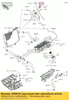 390620618, Kawasaki, refroidissement par tuyau, trop-plein zx636edf kawasaki  zx 600 636 900 2013 2014 2015 2016 2017 2018 2019 2020 2021, Nouveau