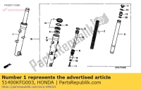 51400KFG003, Honda, Zespó? widelca, prawy przód, Nowy