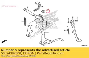Honda 50524397000 rubber, stand stopper - Bottom side