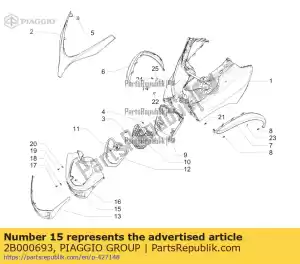 Piaggio Group 2B000693 schild onderste sluiting - Onderkant