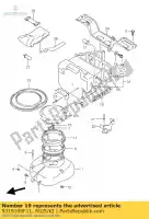 9319109F11, Suzuki, Banda, scatola posteriore suzuki lt a400 eiger 4x2 a400f 4x4 a500f vinsion vinson a700x kingquad 400 500 700 , Nuovo