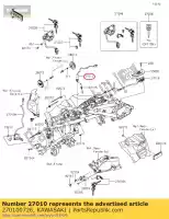 270100726, Kawasaki, interruptor, freio traseiro ex300adf kawasaki  ninja z 300 2013 2014 2015 2016 2017 2018 2019 2020 2021, Novo