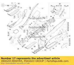 Tutaj możesz zamówić mittelcover rh od Piaggio Group , z numerem części 1B002013000YR5: