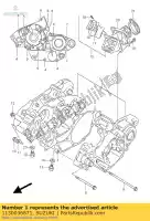 1130036871, Suzuki, zestaw skrzyni korbowej suzuki rm  rm125 125 , Nowy