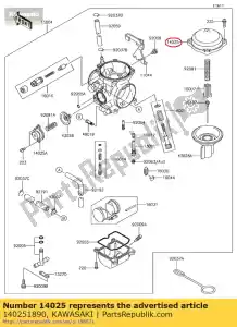 kawasaki 140251890 deksel mengkamer kl600-a1 - Onderkant