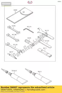 Kawasaki 560070095 trousse à outils - La partie au fond