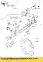 430800221, Kawasaki, 01 étrier-sous-assy,fr,lh kawasaki  1000 2020, Nouveau