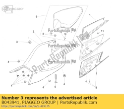 Aprilia B043941, Tampon, OEM: Aprilia B043941