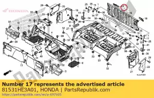 honda 81531HL3A01 lock comp., r. rr. gate - Bottom side