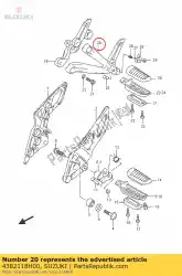 Here you can order the bracket,pillion from Suzuki, with part number 4382118H00: